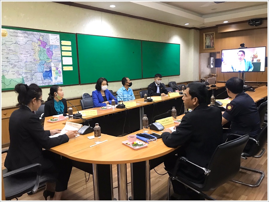 ﻿ผู้ตรวจราชการกระทรวงยุติธรรม ประชุมตรวจราชการประจำปีงบประมาณ พ.ศ. 2563 ผ่านระบบการประชุมทางไกลผ่านจอภาพ ( Video Conference System) ในพื้นที่จังหวัดราชบุรี